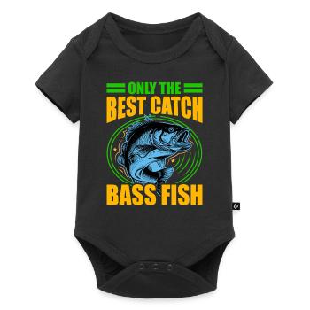 Nur der beste Fang Barschfische - Baby Premium Kurzarmbody - Schwarz - Vorne
