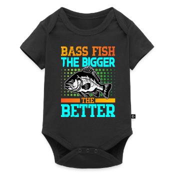 Barschfische je größer desto besser - Baby Premium Kurzarmbody - Schwarz - Vorne