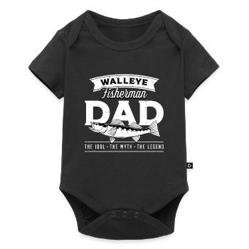 Papa pêcheur de doré L’idole Le mythe Pêcheurs - Body à manches courtes Premium Bébé - noir - Devant