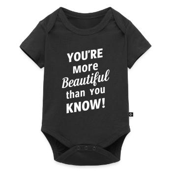 You're more beautiful than you think - Baby Premium short-sleeve bodysuit - black - Front