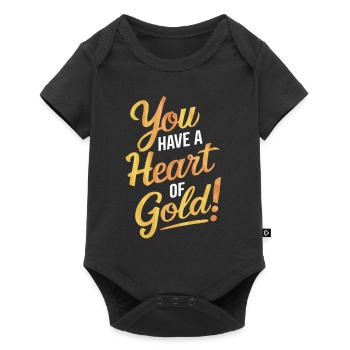 Tu as un cœur d’or - Body à manches courtes Premium Bébé - noir - Devant