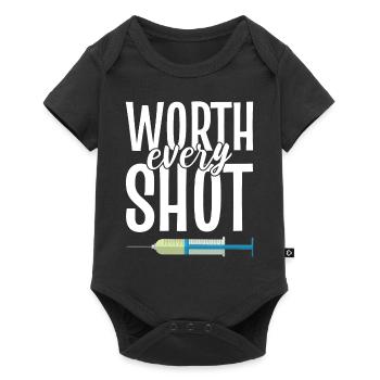 Worth Every Shot Reproduktionsendokrinologe - Baby Premium Kurzarmbody - Schwarz - Vorne