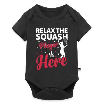Relax The Squash Player is here - Squash - Baby Premium Kurzarmbody - Schwarz - Vorne