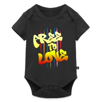 Free To Love - Baby Premium short-sleeve bodysuit - black - Front