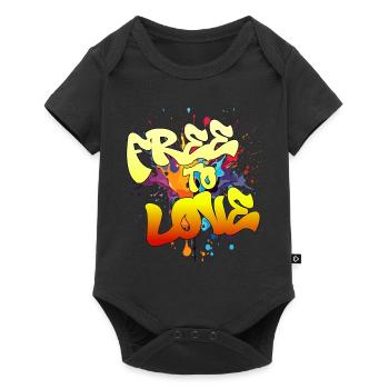 Free To Love - Baby Premium short-sleeve bodysuit - black - Front