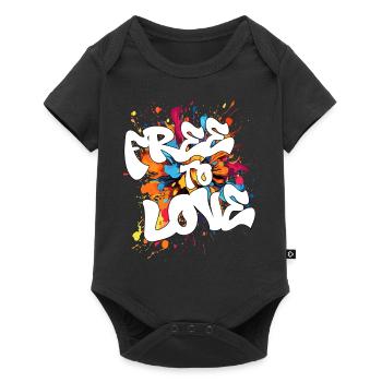Free To Love - Baby Premium short-sleeve bodysuit - black - Front
