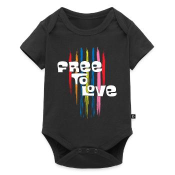 Free To Love - Baby Premium short-sleeve bodysuit - black - Front