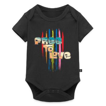 Free To Love - Baby Premium short-sleeve bodysuit - black - Front