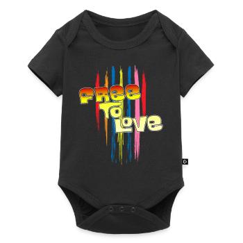 Free To Love - Baby Premium short-sleeve bodysuit - black - Front