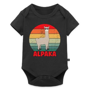 Cool Alpaca Design - Baby Premium short-sleeve bodysuit - black - Front