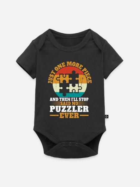 Puzzle Pièce Puzzle Amateur de Puzzle - Body à manches courtes Premium Bébé - noir