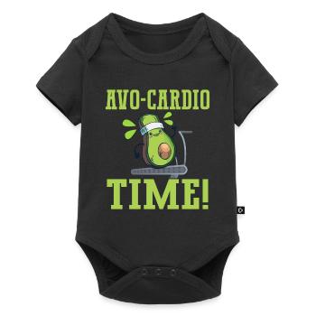 Avo-Cardio Funny Pun Workout Avocado - Baby Premium short-sleeve bodysuit - black - Front