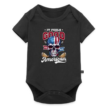 4 juillet Golf Feels Good Be American - Body à manches courtes Premium Bébé - noir - Devant