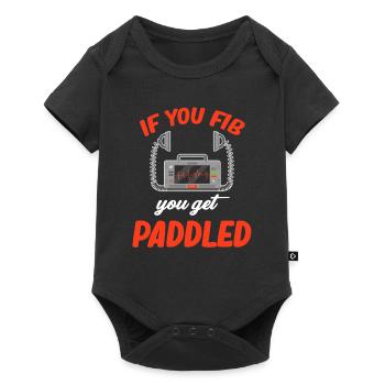 Wenn Sie Schwindeln, Werden Sie Gepaddelt. - Baby Premium Kurzarmbody - Schwarz - Vorne