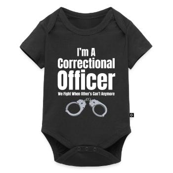 Je suis un agent correctionnel que nous - Body à manches courtes Premium Bébé - noir - Devant