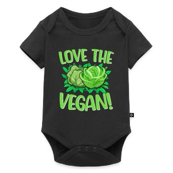 Love the Vegan Foodie Vegetarian - Baby Premium short-sleeve bodysuit - black - Front