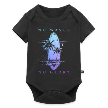 Surfen Surfer Geschenk - Baby Premium Kurzarmbody - Schwarz - Vorne