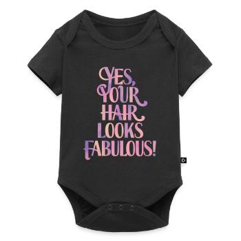 Yes, your hair looks amazing - Baby Premium short-sleeve bodysuit - black - Front