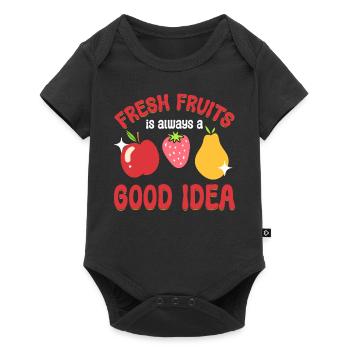 Obstliebhaber Obst - Baby Premium Kurzarmbody - Schwarz - Vorne