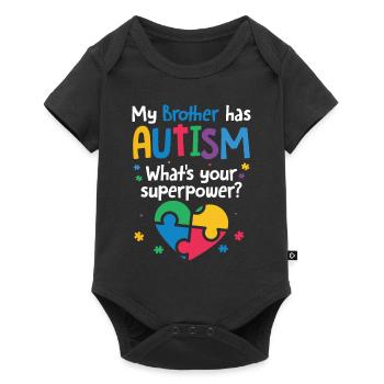 Journée de sensibilisation à l’autisme Cadeau autiste - Body à manches courtes Premium Bébé - noir - Devant