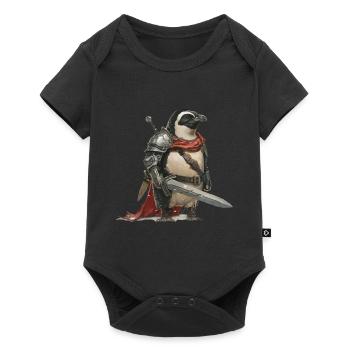 Penguin Knight Middle Ages - Baby Premium short-sleeve bodysuit - black - Front