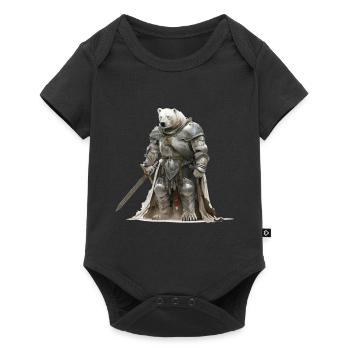 Polar Bear Knight Middle Ages - Baby Premium short-sleeve bodysuit - black - Front