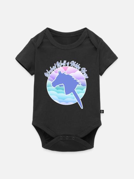 STECKENPFERD - Baby Premium Kurzarmbody - Schwarz