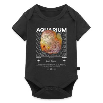 Discus Cichlid Fish Keeper Streetwear moderne - Body à manches courtes Premium Bébé - noir - Devant