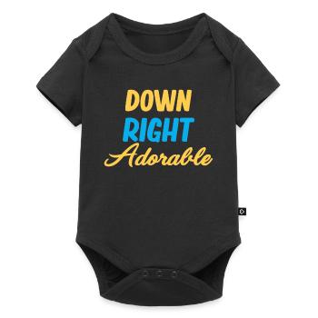 Downright Adorable Down Syndrome Autism - Baby Premium short-sleeve bodysuit - black - Front