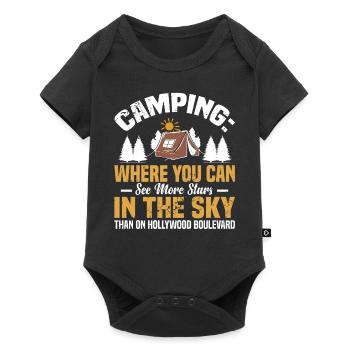 Camping: Where You Can See More Stars In The Sky T - Baby Premium short-sleeve bodysuit - black - Front