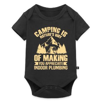 Le camping est la façon dont la nature vous fait apprécier I - Body à manches courtes Premium Bébé - noir - Devant
