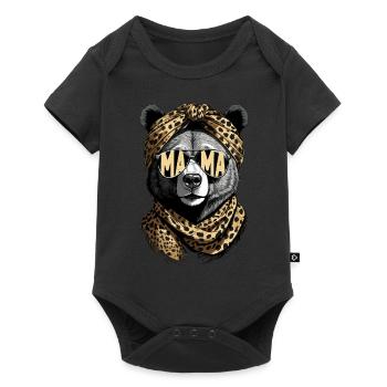 Funny Mom Bear Mother Bear Mother's Day - Baby Premium short-sleeve bodysuit - black - Front