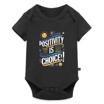 Positivity is a choice - Baby Premium short-sleeve bodysuit - black - Front