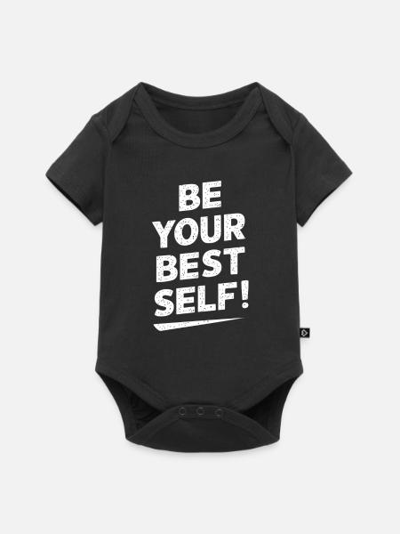 Sei Deine Beste Version Motivation - Baby Premium Kurzarmbody - Schwarz