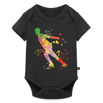 Figure Skater Ice Skating Figure Skating - Baby Premium short-sleeve bodysuit - black - Front