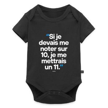 Citation célèbre footballeur coach - Body à manches courtes Premium Bébé - noir - Devant