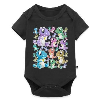Dino Dinos Dinosaur Dragon Dragon Kids Child - Baby Premium short-sleeve bodysuit - black - Front
