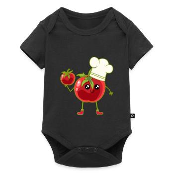 Tomate, Tomate, Cuisiner, Cuisiner, Cuisiner - Body à manches courtes Premium Bébé - noir - Devant