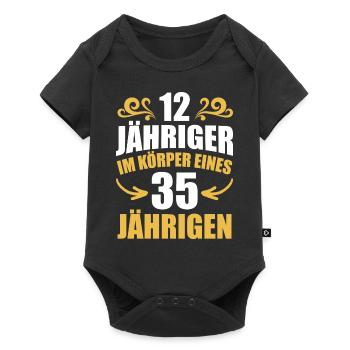 Birthday gift 35 years birthday boy - Baby Premium short-sleeve bodysuit - black - Front