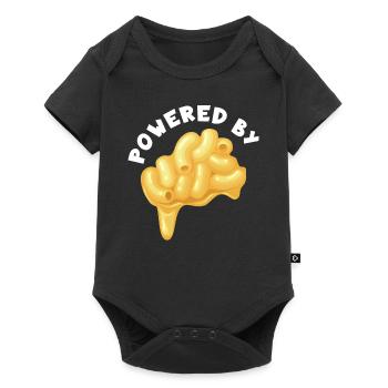 Angetrieben von Mac & Cheese - Baby Premium Kurzarmbody - Schwarz - Vorne