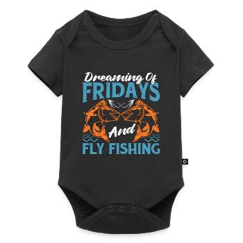 Fly Fishing Dreaming Of Fridays And Fish Hunting - Baby Premium short-sleeve bodysuit - black - Front