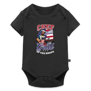 Patriotic Chef Chef Free, Griller Brave - Baby Premium short-sleeve bodysuit - black - Front