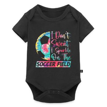 Fußballmädchen Teen Soccer Liebhaber Spieler - Baby Premium Kurzarmbody - Schwarz - Vorne