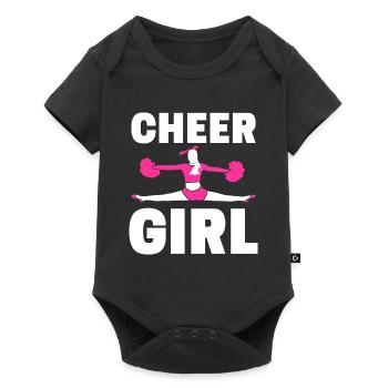 Dépliant de base de pom-pom girl de pom-pom girl - Body à manches courtes Premium Bébé - noir - Devant