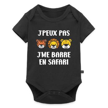 humour safari - Body à manches courtes Premium Bébé - noir - Devant