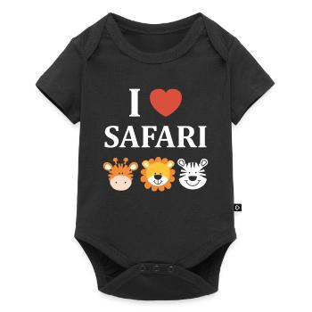 i love safari - Body à manches courtes Premium Bébé - noir - Devant