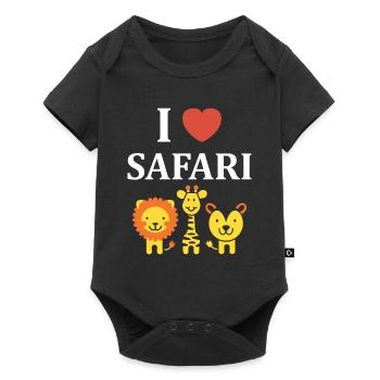 i love safari - Body à manches courtes Premium Bébé - noir - Devant