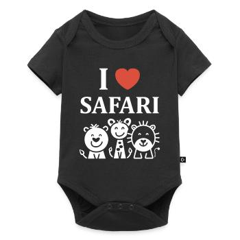 i love safari - Body à manches courtes Premium Bébé - noir - Devant