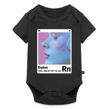 AI am Radon (wt) fashion periodictable nerdy style - Baby Premium short-sleeve bodysuit - black - Front