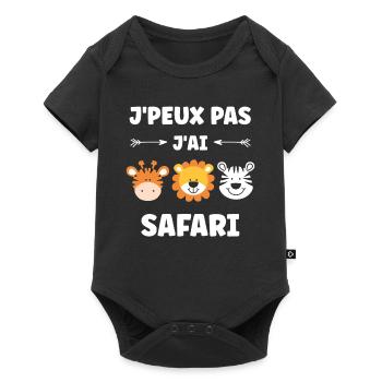 humour safari - Body à manches courtes Premium Bébé - noir - Devant